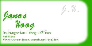 janos woog business card